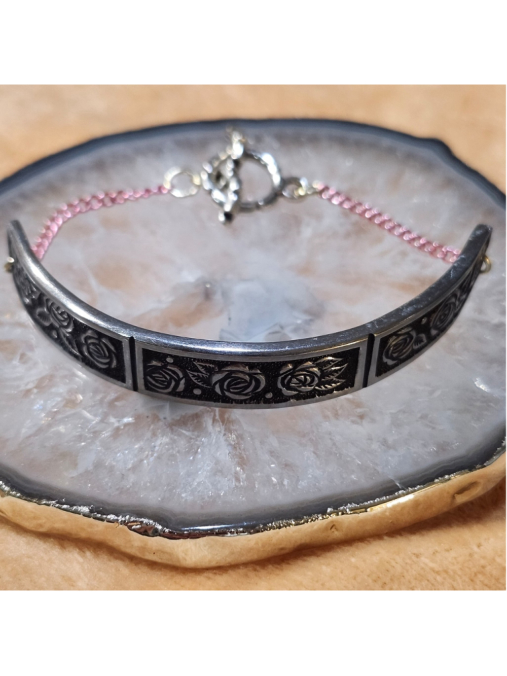 Floral Rose bracelet Spoon Handle Floral jewelry